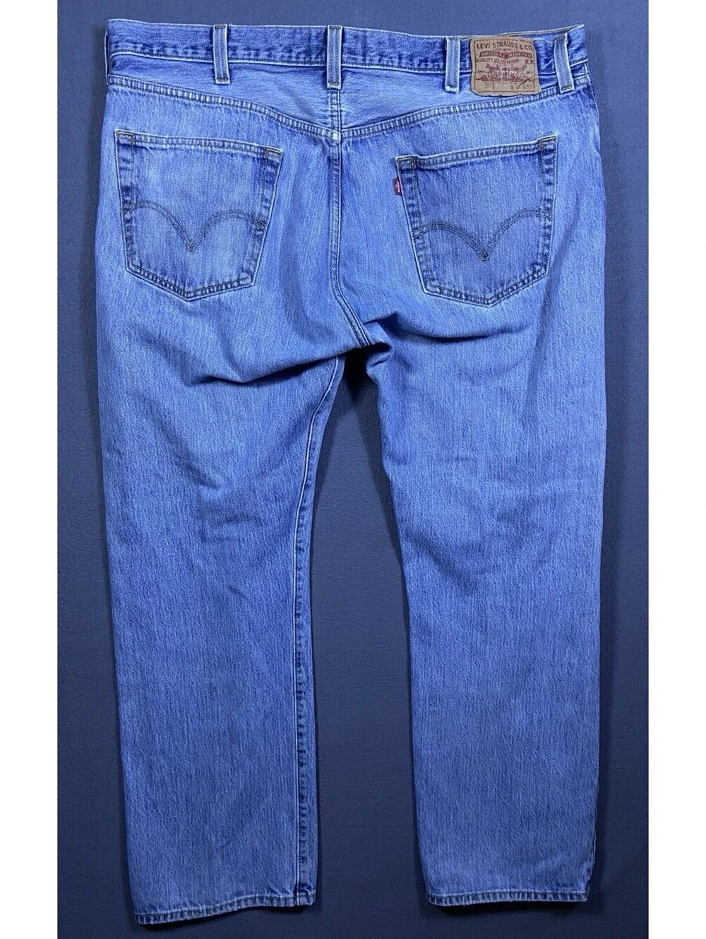 Vtg Levis 501 Jeans Mens 40x31  Blue Light Wash Natural Fade Distressed Egypt